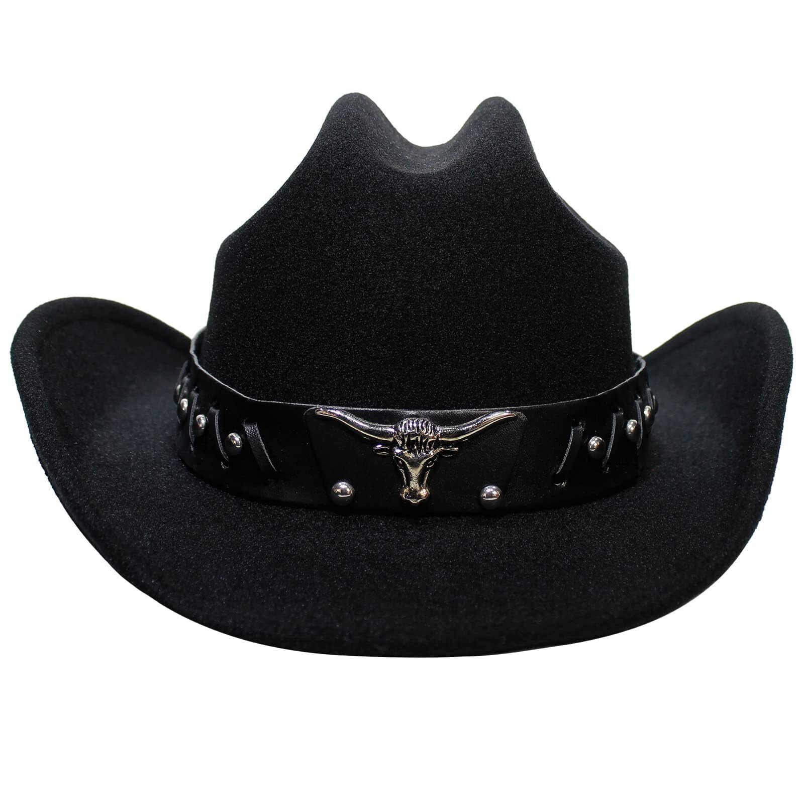 2247 Black Cowboy Hats For Men & Women Cowgirl Hats With Hat Band